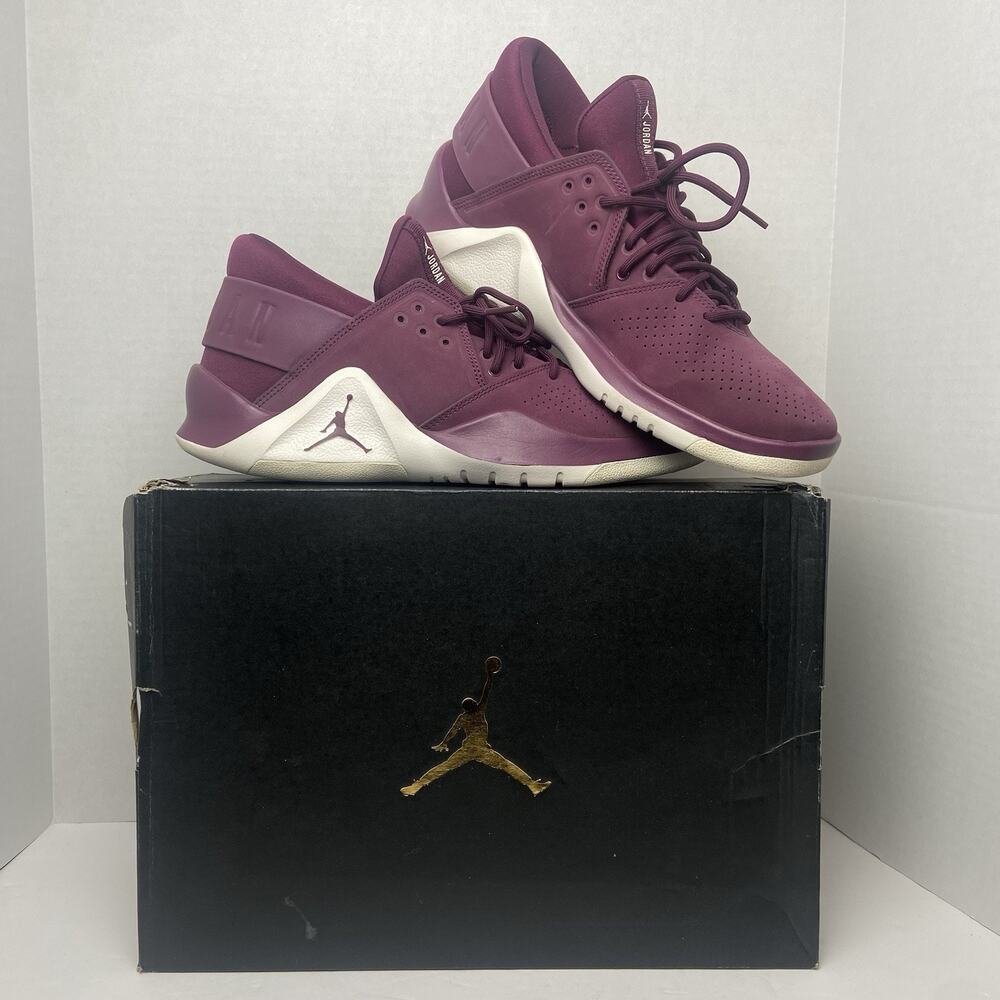Jordan Flight Fresh Prem Bordeaux/Sail Men's Size 9 PREOWNED WITH BOX
